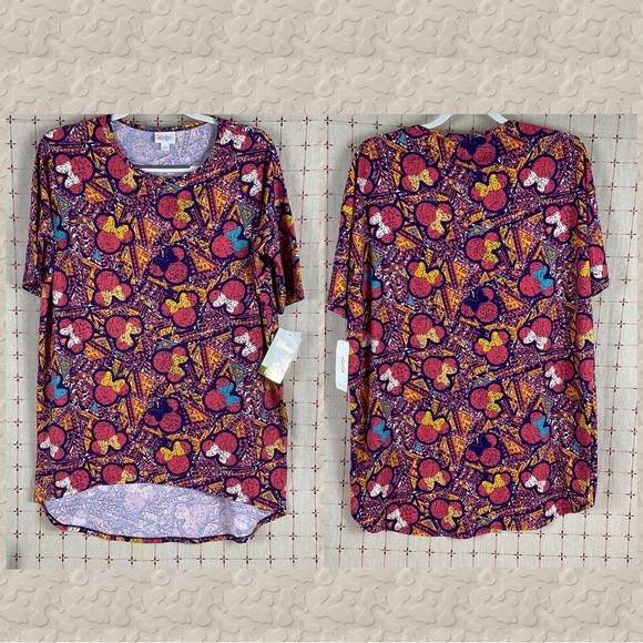 Lularoe X Disney Minnie Mouse Irma Hi Lo Hem Top Size Small Tunic New - Picture 1 of 6